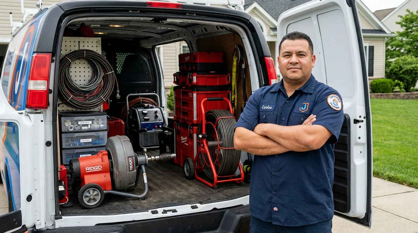 Professional drain cleaning equipment and Johns Plumbing LLC plumber in Waialua