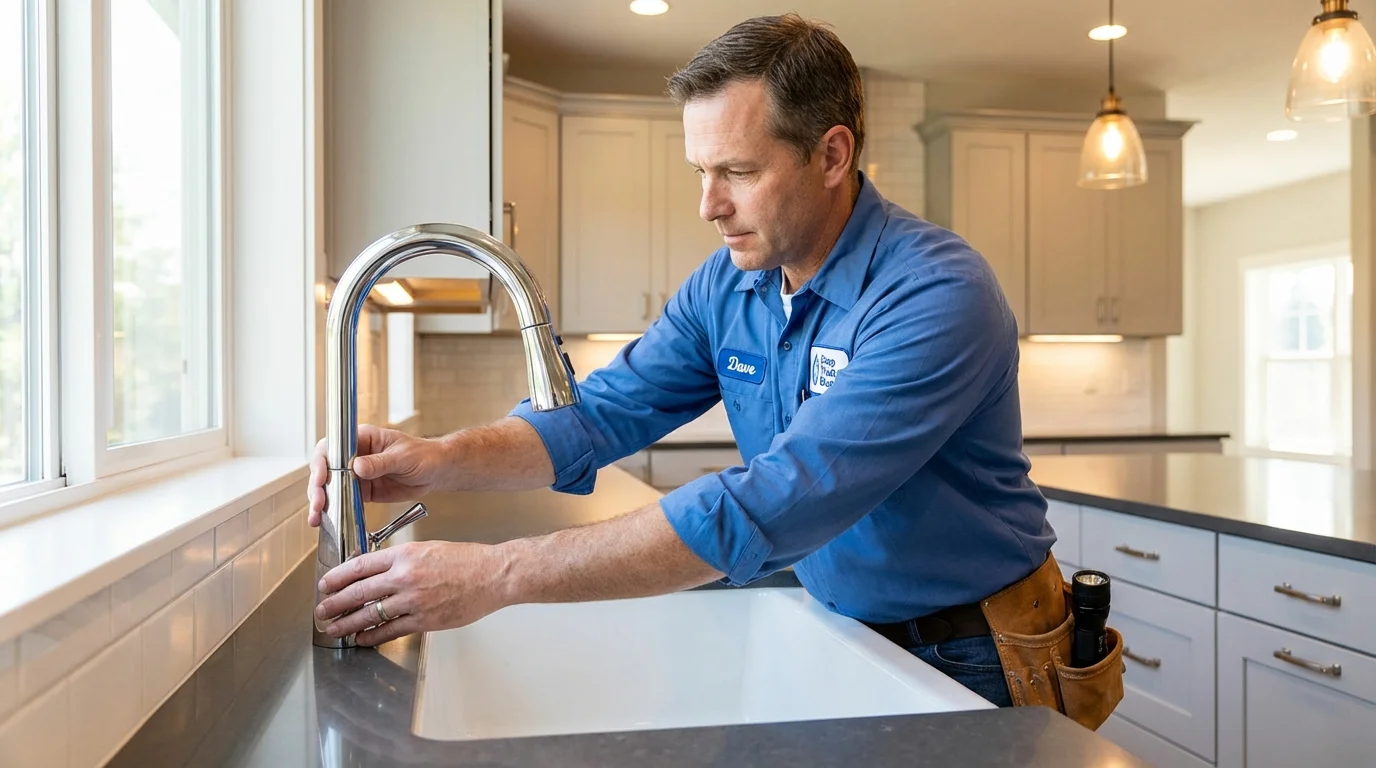 Kitchen faucet installation by Johns Plumbing LLC in Waialua